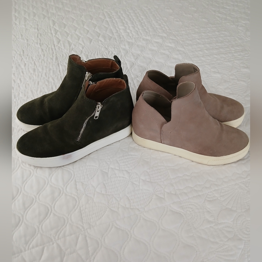 Steve Madden Stylish Women's Ankle Boots/Sneakers -Green and Tan= 2pairs Size 6M